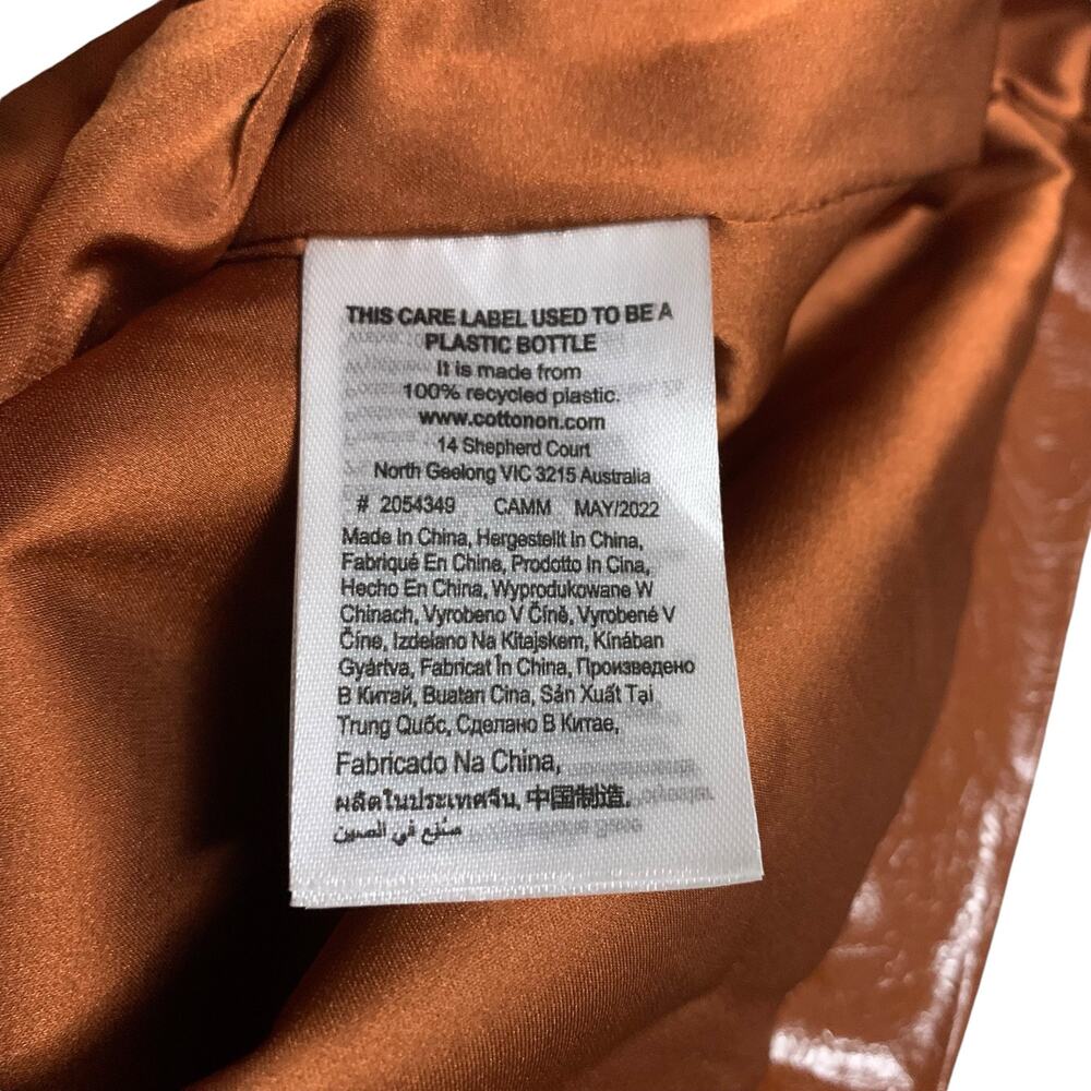 NWT Cotton on Vegan Leather Mini Skirt Womens Size 2XS - Picture 7 of 8